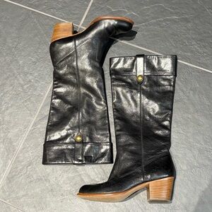 Coach Leather Fayth Boot Size 10 Black